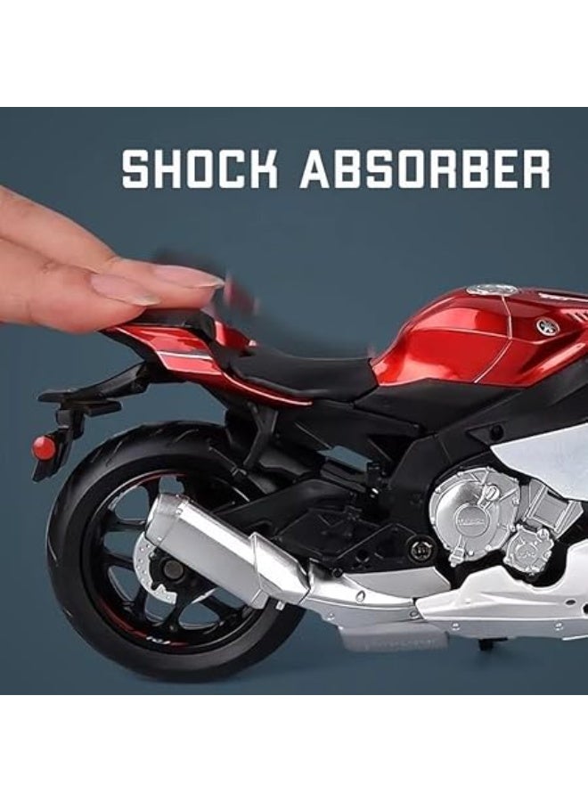 YAMAHA 1:12 Scale Alloy Yamaha YZF-R1 Motorcycle Model Toy | Red Die-Cast Sports Bike Replica for Kids & Collectors - Image 3